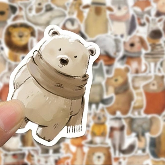 20 Whimsical Animal Cartoon-Style Stickers. Mixed Lot. - Picture 7 of 10